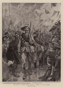 Brothers in Arms Meet again, A Scene in the Strand by William T. Maud